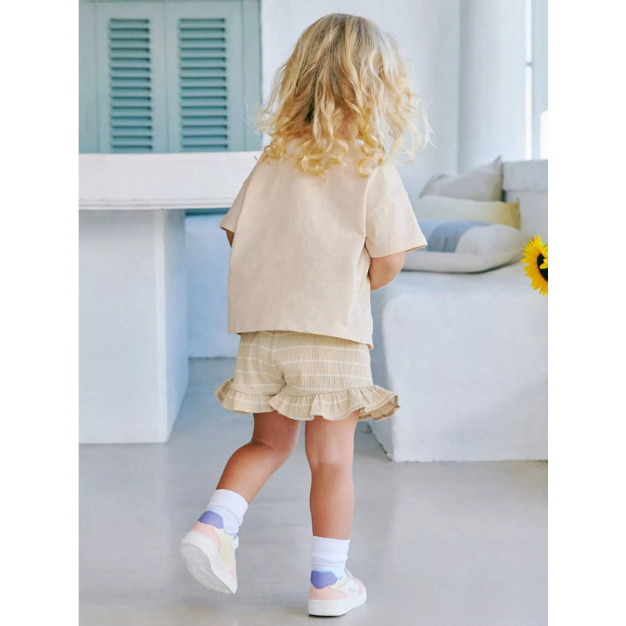 Children’s Unicorn Top and Ruffle Trim Shorts Set Apparel and Accessories