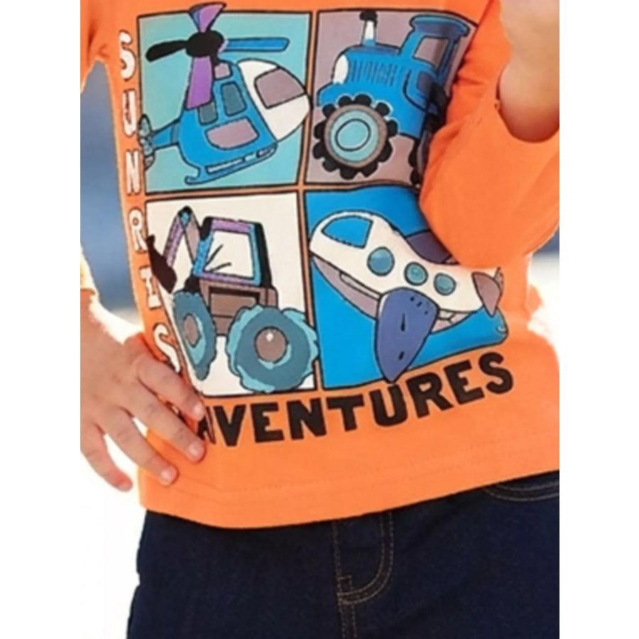 Children’s Vehicle Graphic Long-Sleeve T-Shirt Apparel and Accessories