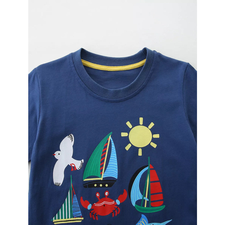 Children’s Vehicle Graphic Short Sleeve T-Shirt Apparel and Accessories