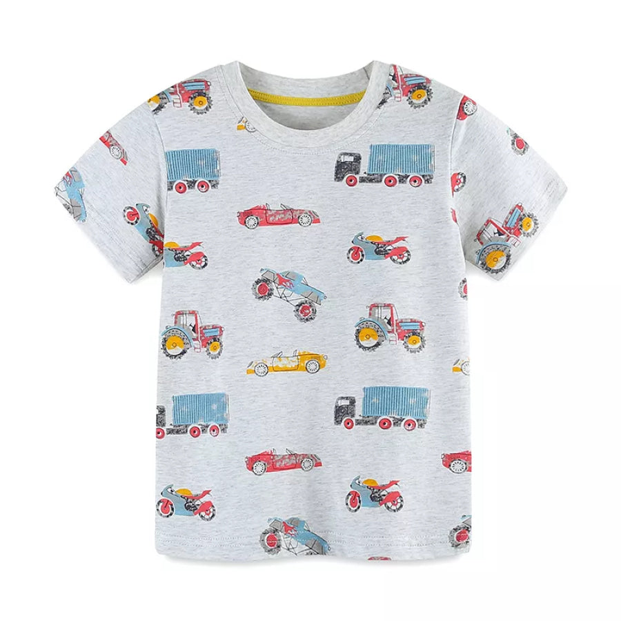Children’s Vehicle Print T-Shirt and Shorts Set Apparel and Accessories