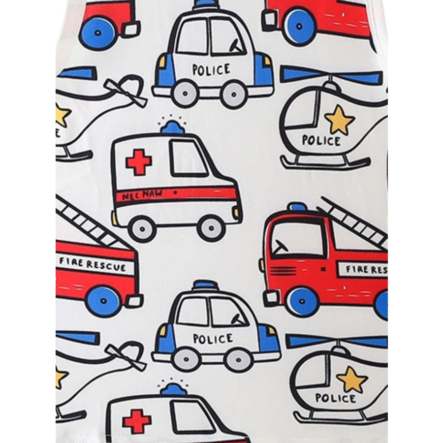 Children’s Vehicle Print Tank Apparel and Accessories