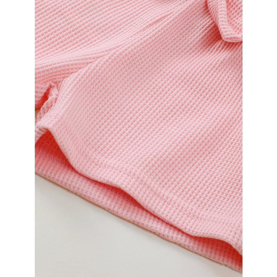 Children’s Waffle Knit Tank Top and Bow Shorts Set Apparel and Accessories