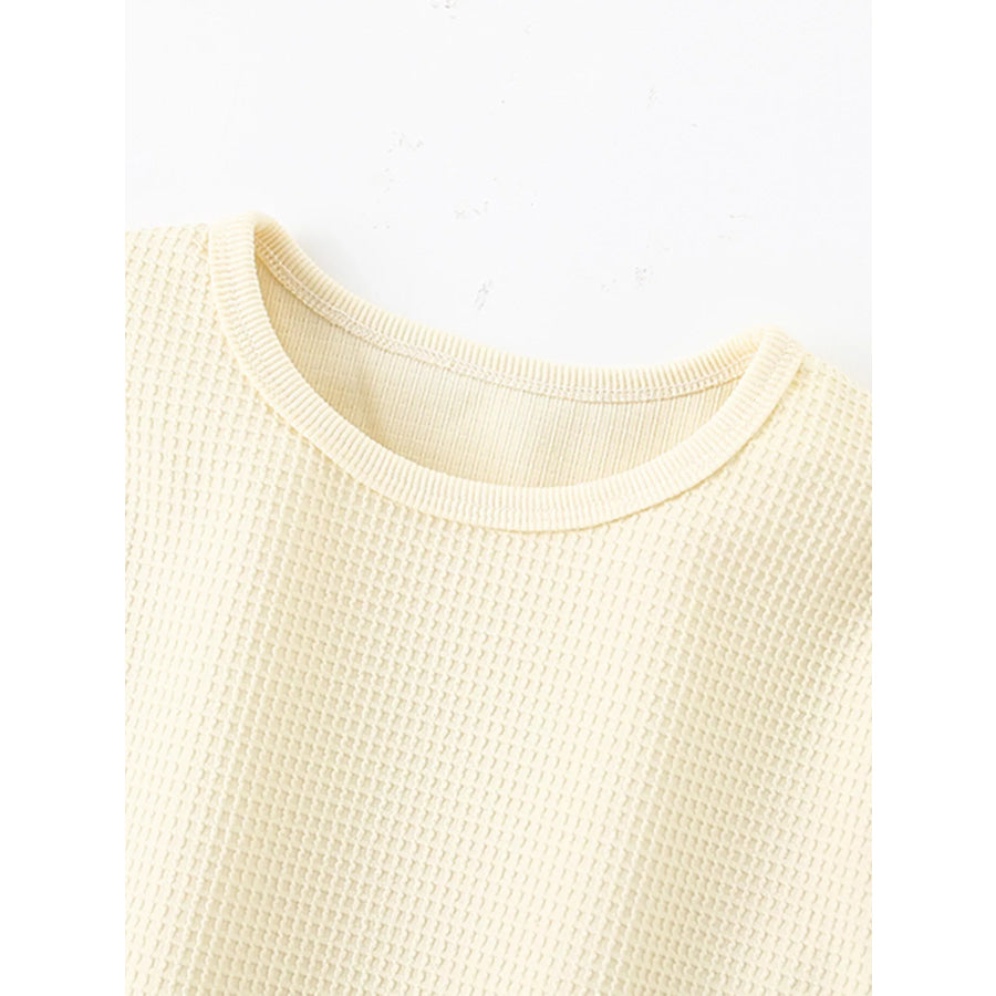 Children’s Waffle Knit Tee and Shorts Set Apparel and Accessories