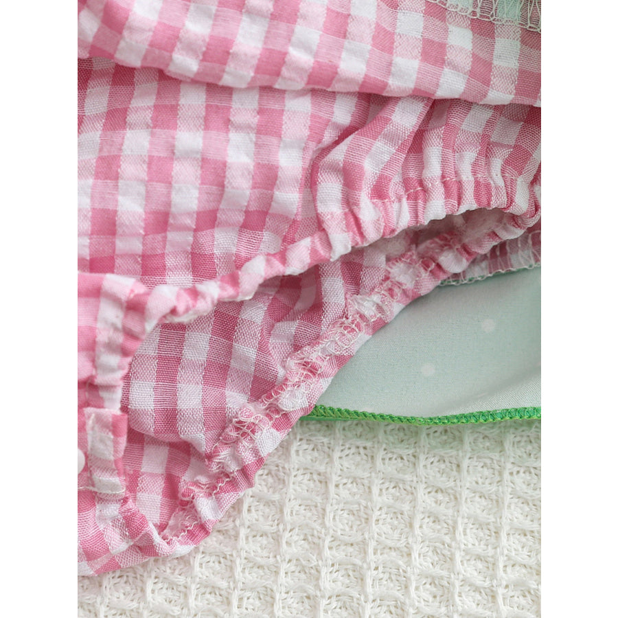 Children’s Watermelon Gingham Smocked Dress Apparel and Accessories