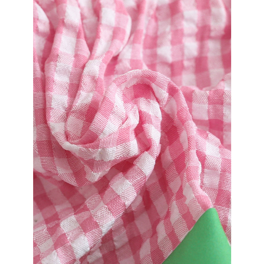 Children’s Watermelon Gingham Smocked Dress Apparel and Accessories