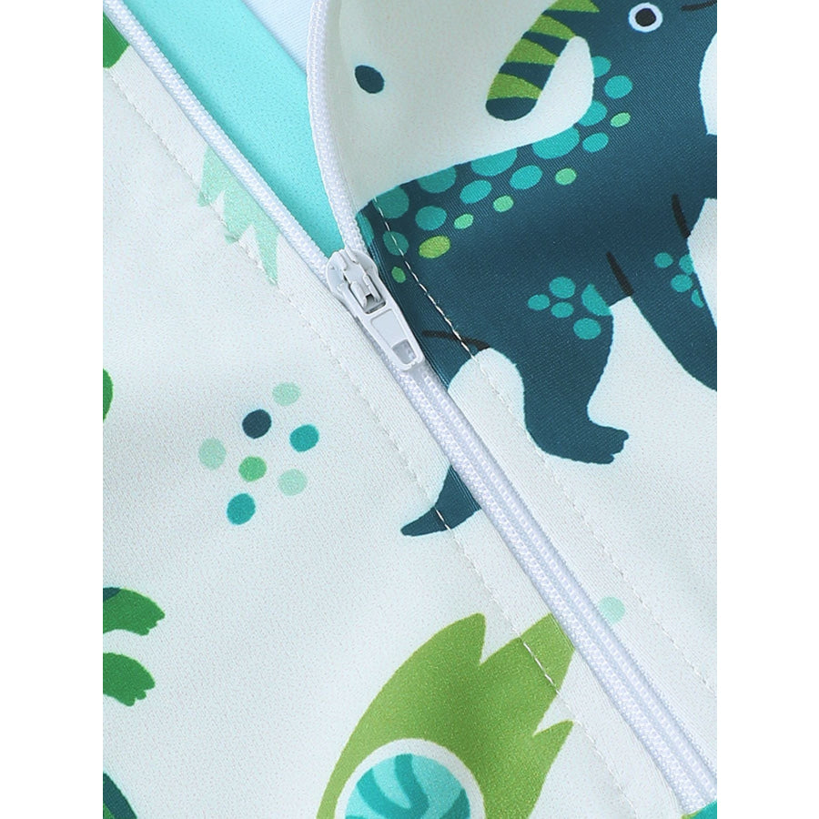 Children’s Whale Print Long Sleeve Swimwear Set Apparel and Accessories