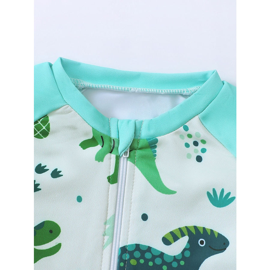 Children’s Whale Print Long Sleeve Swimwear Set Apparel and Accessories