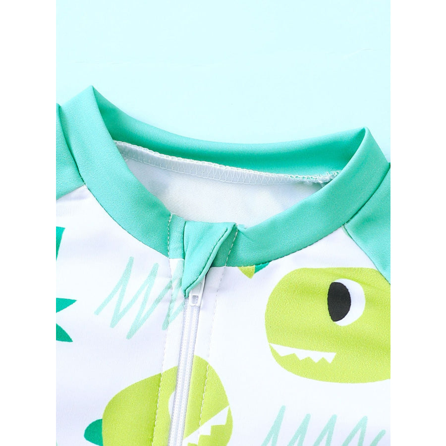 Children’s Whale Print Long Sleeve Swimwear Set Apparel and Accessories