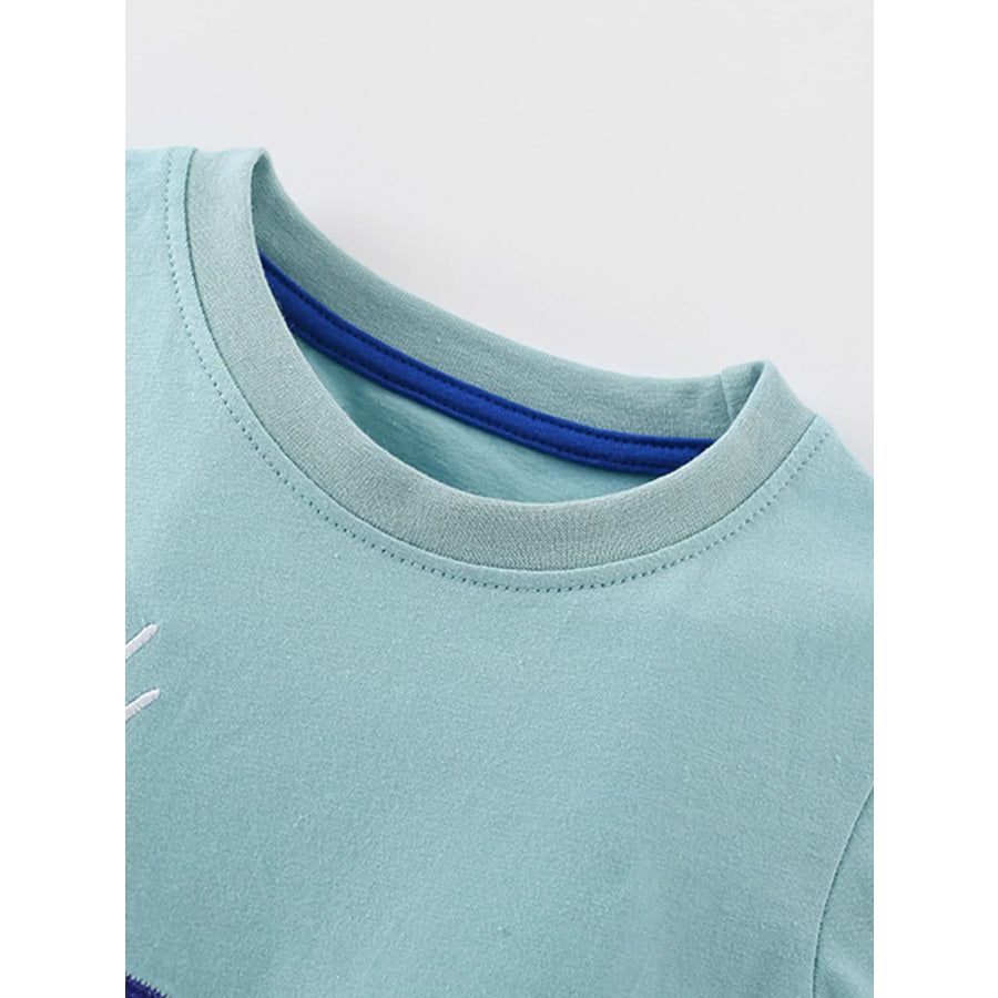 Children’s Whale Round Neck Tee and Shorts Set Apparel and Accessories