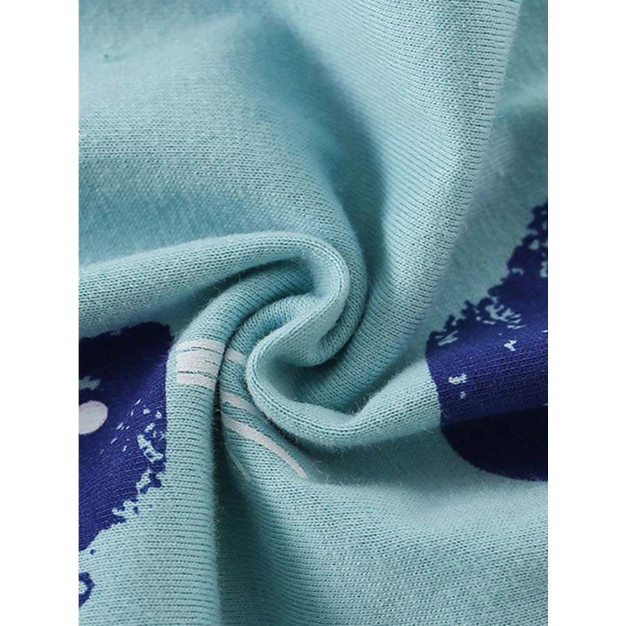 Children’s Whale Round Neck Tee and Shorts Set Apparel and Accessories