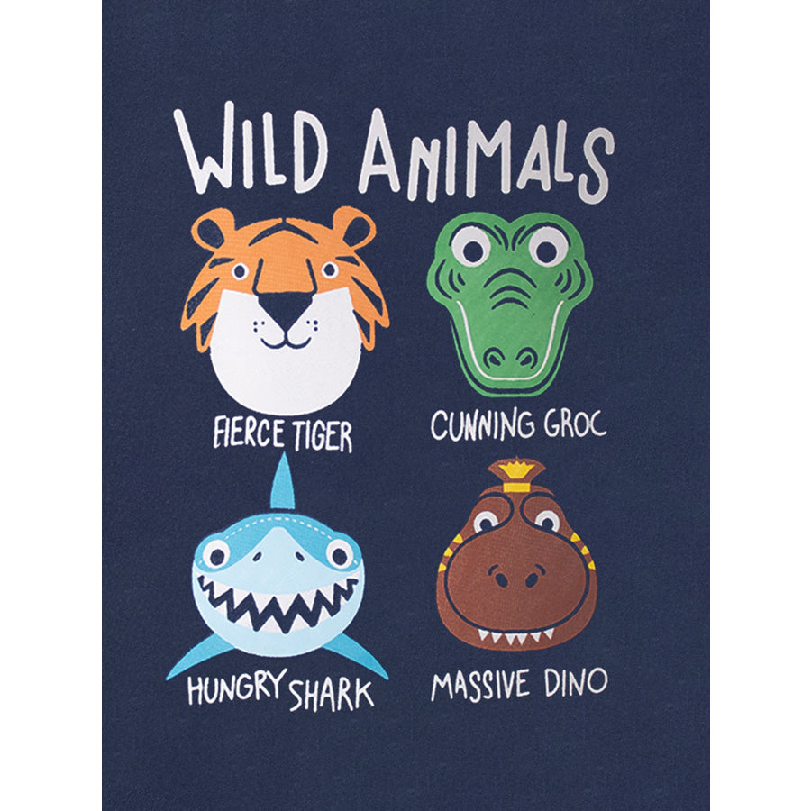Children’s Wild Animals Graphic Crew Neck T-Shirt Apparel and Accessories