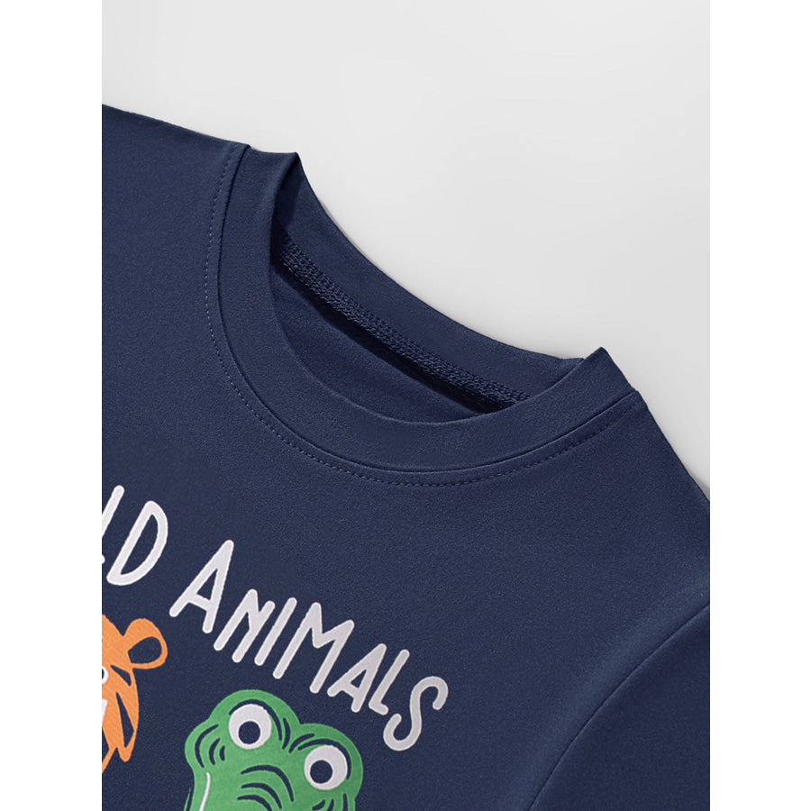 Children’s Wild Animals Graphic Crew Neck T-Shirt Apparel and Accessories