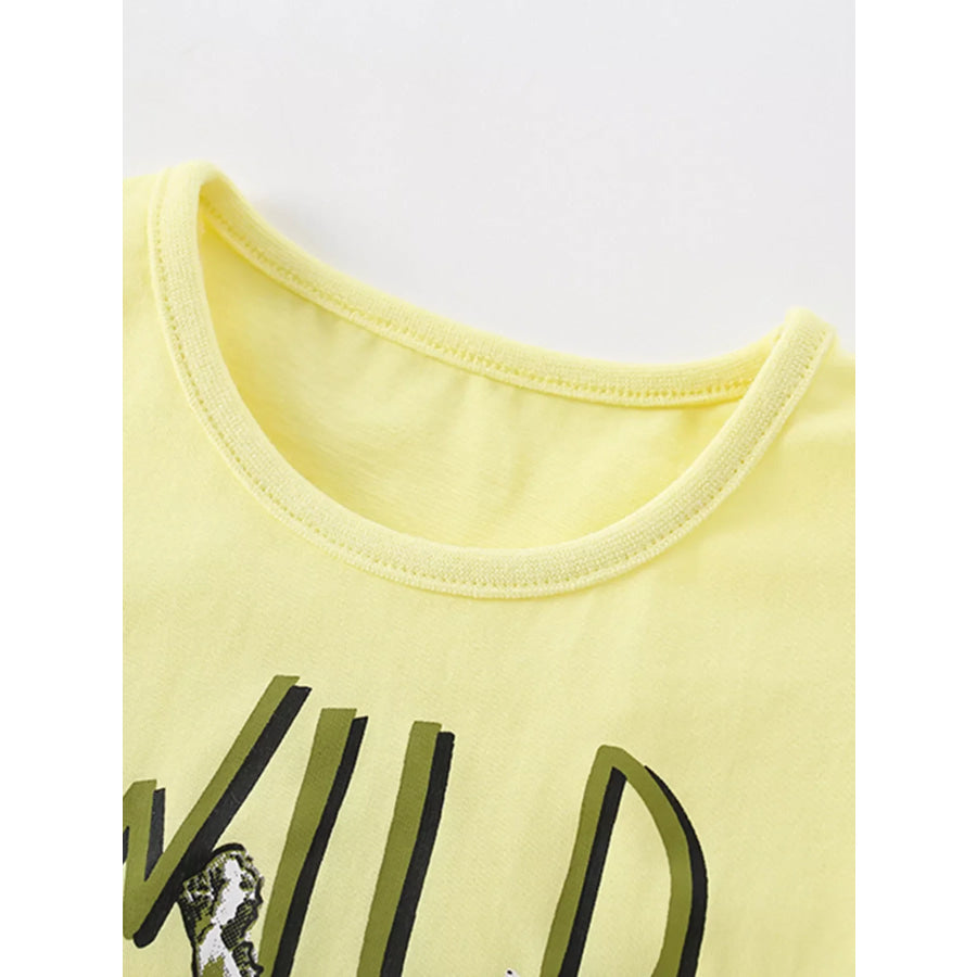 Children’s Wild Crocodile Graphic Short Sleeve T-Shirt Apparel and Accessories