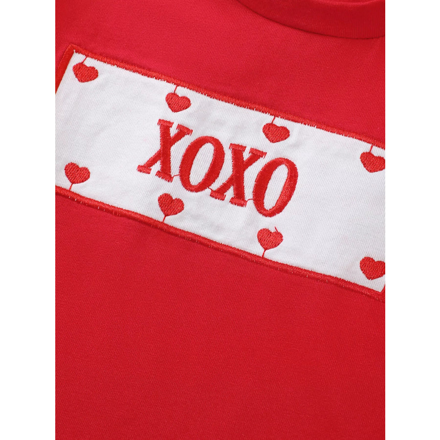 Children’s XOXO Heart Print T-shirt & Gingham Shorts Set Apparel and Accessories
