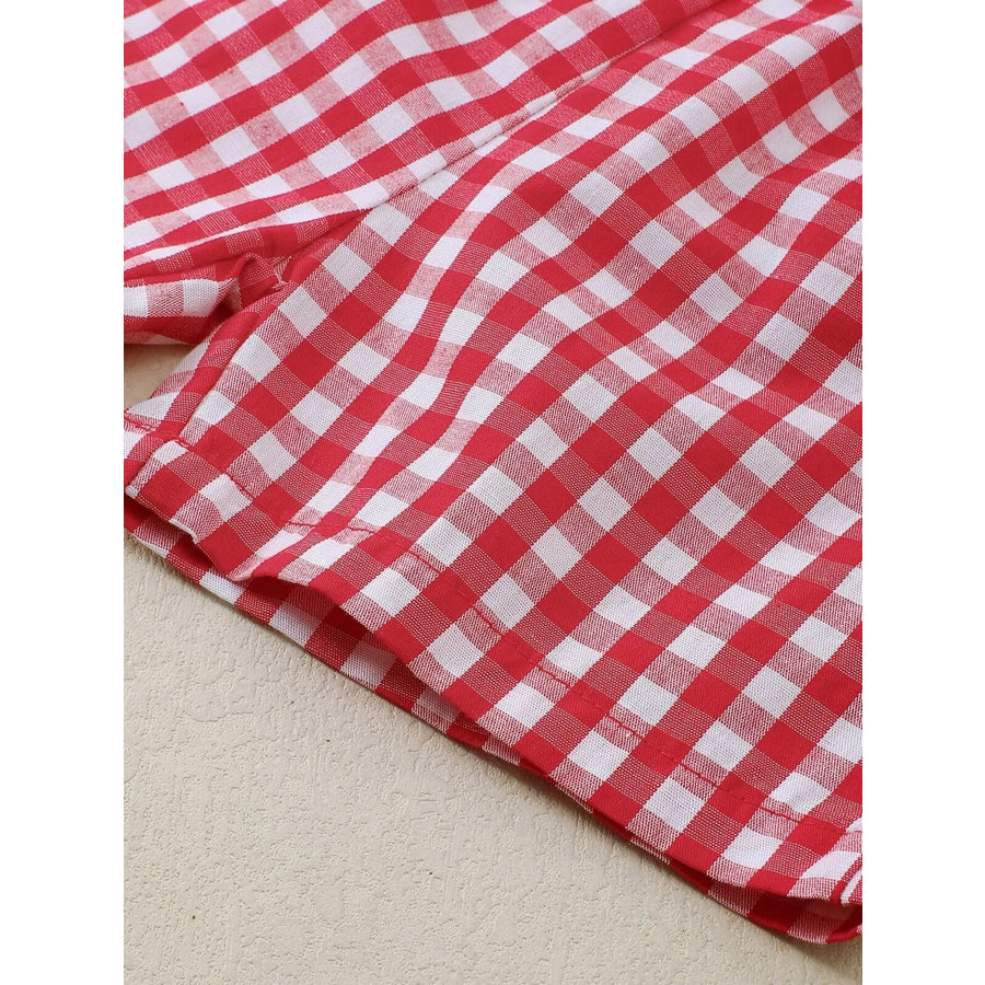 Children’s XOXO Heart Print T-shirt & Gingham Shorts Set Apparel and Accessories