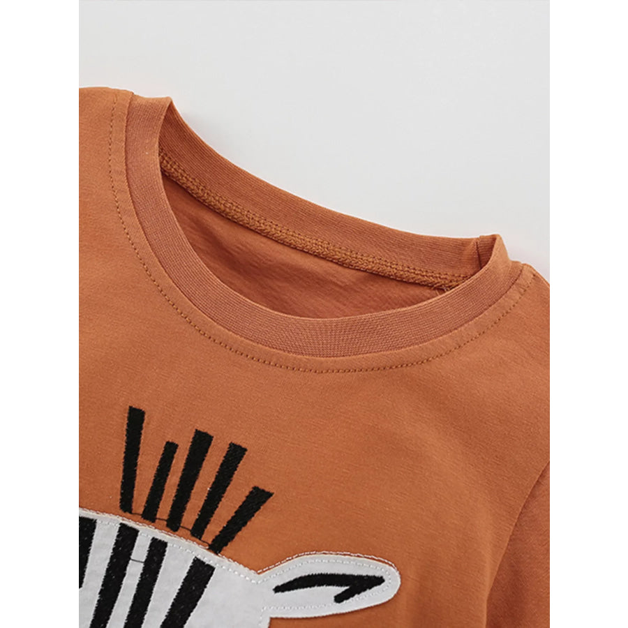 Children’s Zebra Face Tee and Shorts Set Apparel and Accessories
