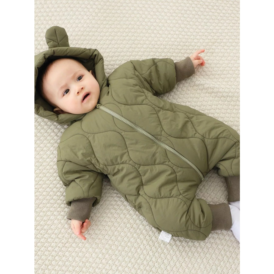 Children’s Zip Front Hooded Padded One-Piece Apparel and Accessories