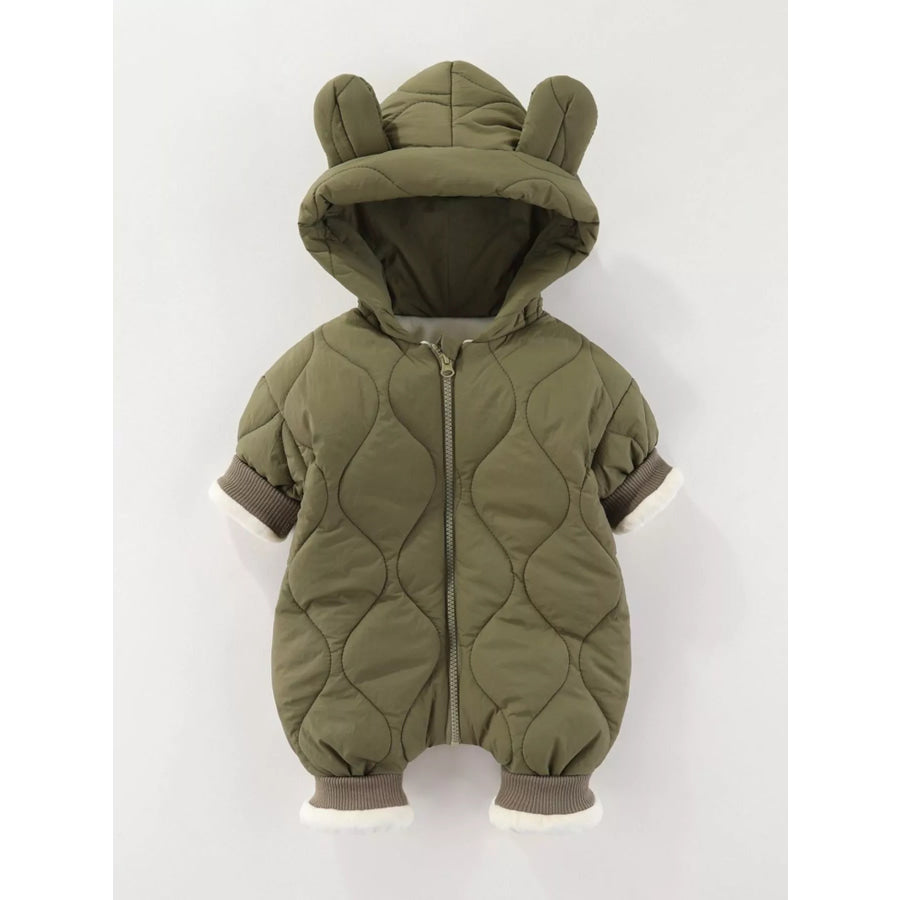 Children’s Zip Front Hooded Padded One-Piece Apparel and Accessories