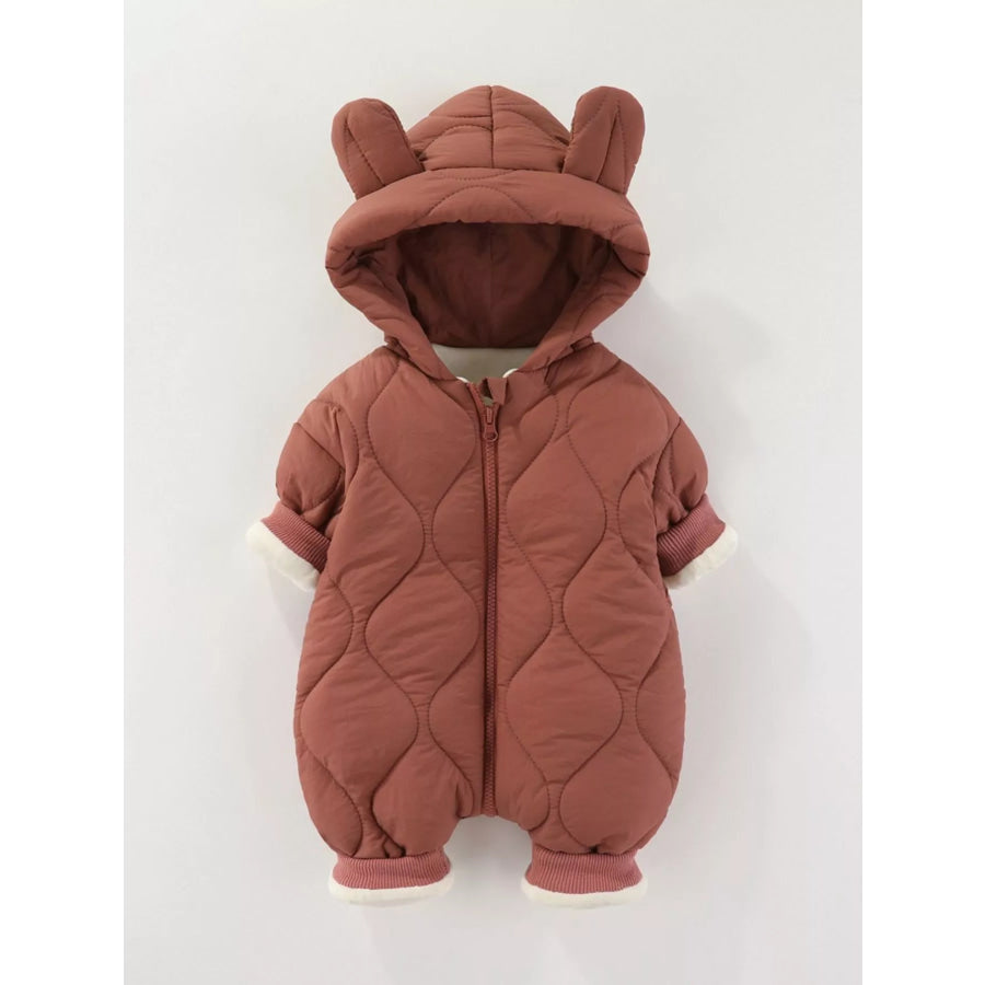 Children’s Zip Front Hooded Padded One-Piece Apparel and Accessories