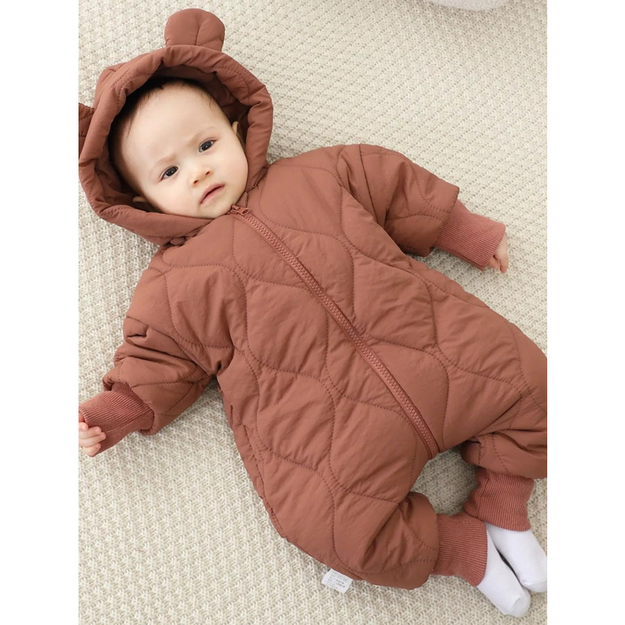 Children’s Zip Front Hooded Padded One-Piece Apparel and Accessories