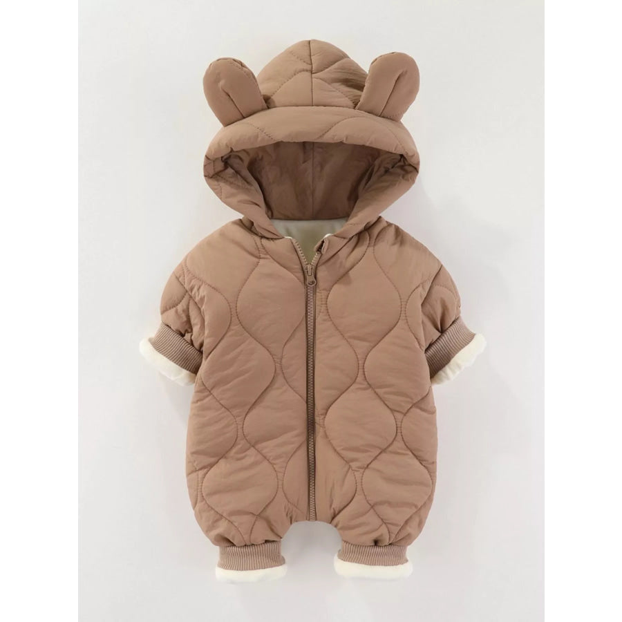 Children’s Zip Front Hooded Padded One-Piece Apparel and Accessories