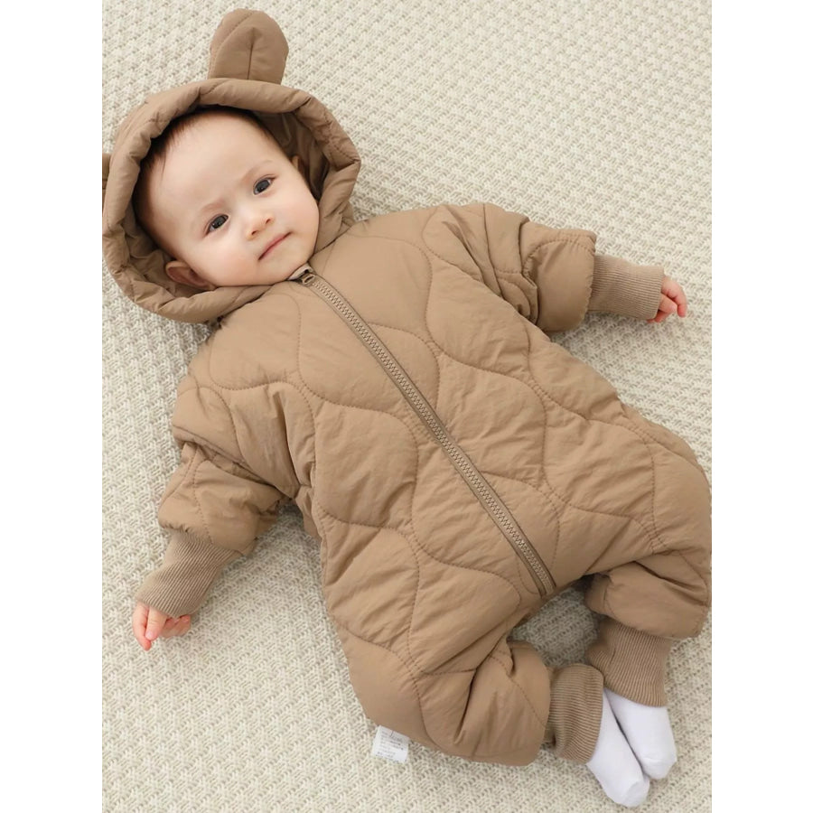 Children’s Zip Front Hooded Padded One-Piece Apparel and Accessories