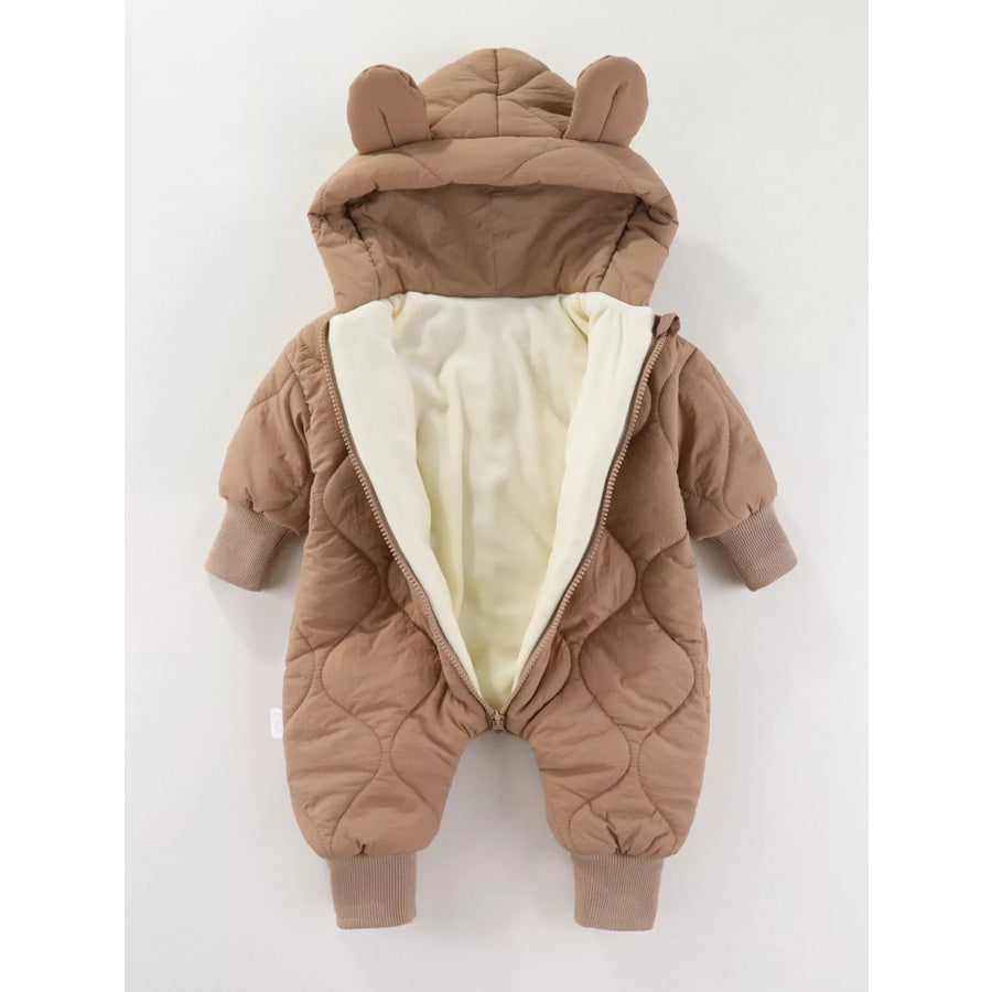 Children’s Zip Front Hooded Padded One-Piece Apparel and Accessories