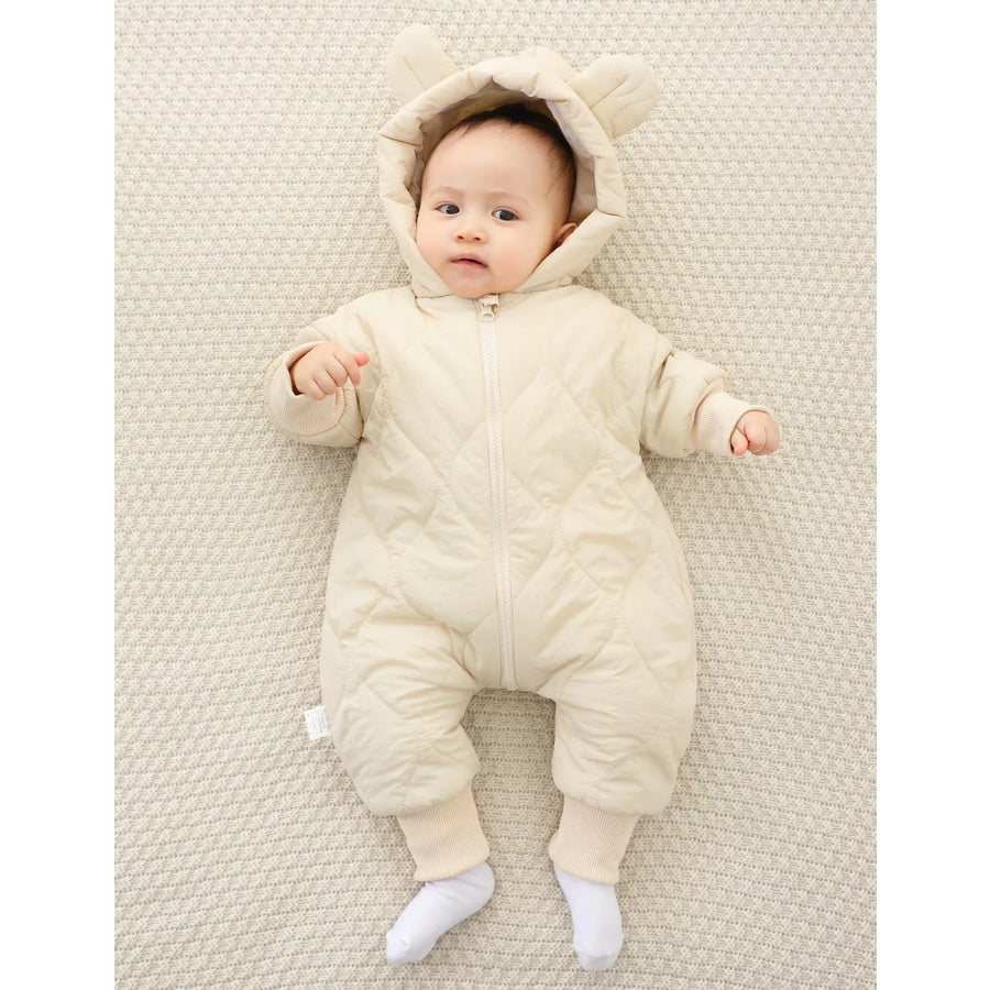 Children’s Zip Front Hooded Padded One-Piece Apparel and Accessories