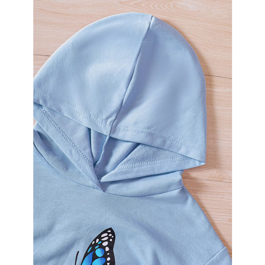 Childrens’s Butterfly Print Hoodie & Pants Set Apparel and Accessories