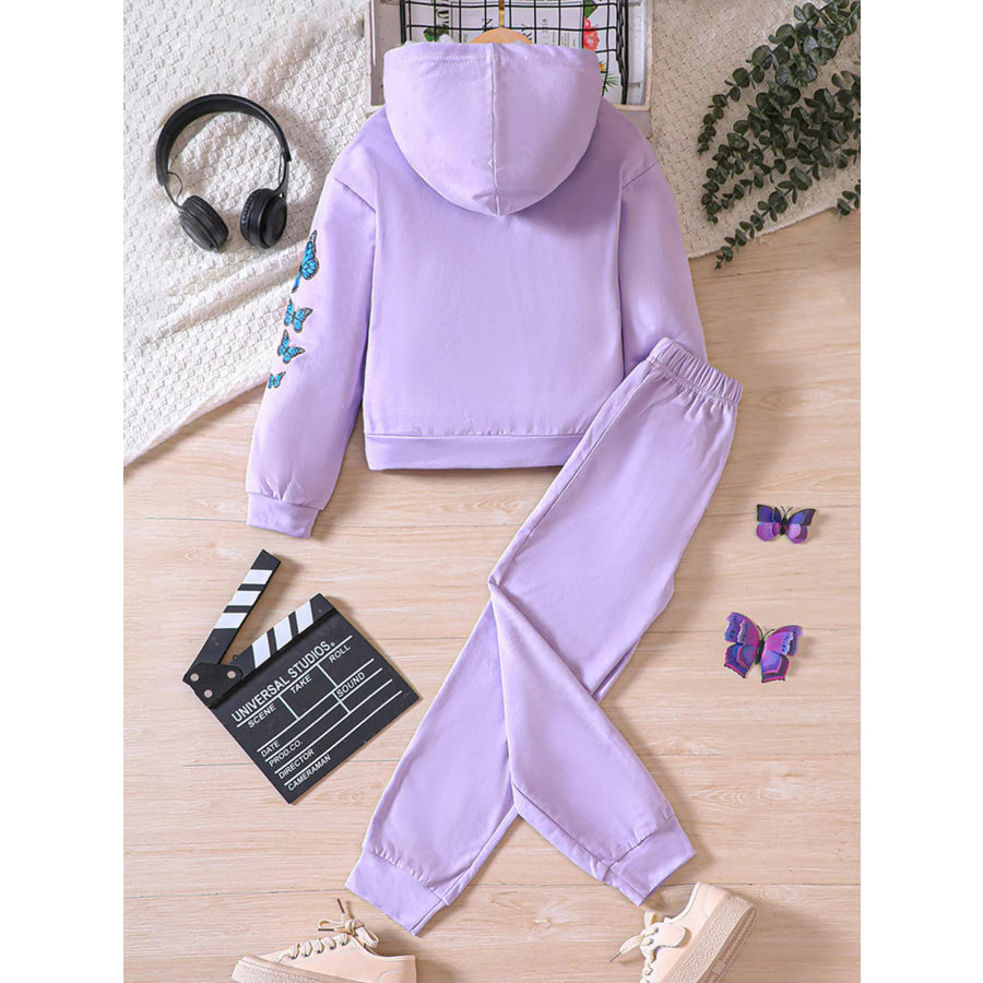 Childrens’s Butterfly Print Hoodie & Pants Set Apparel and Accessories