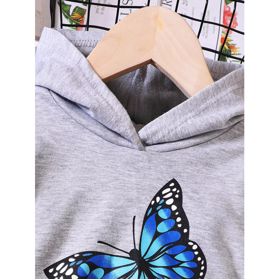 Childrens’s Butterfly Print Hoodie & Pants Set Apparel and Accessories