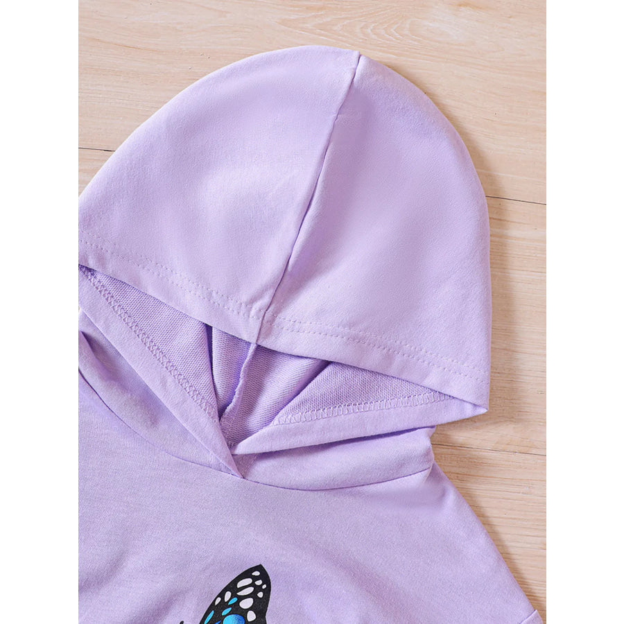 Childrens’s Butterfly Print Hoodie & Pants Set Apparel and Accessories