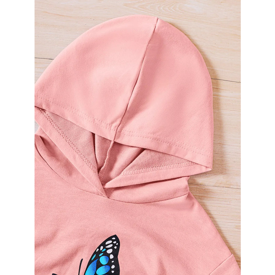 Childrens’s Butterfly Print Hoodie & Pants Set Apparel and Accessories