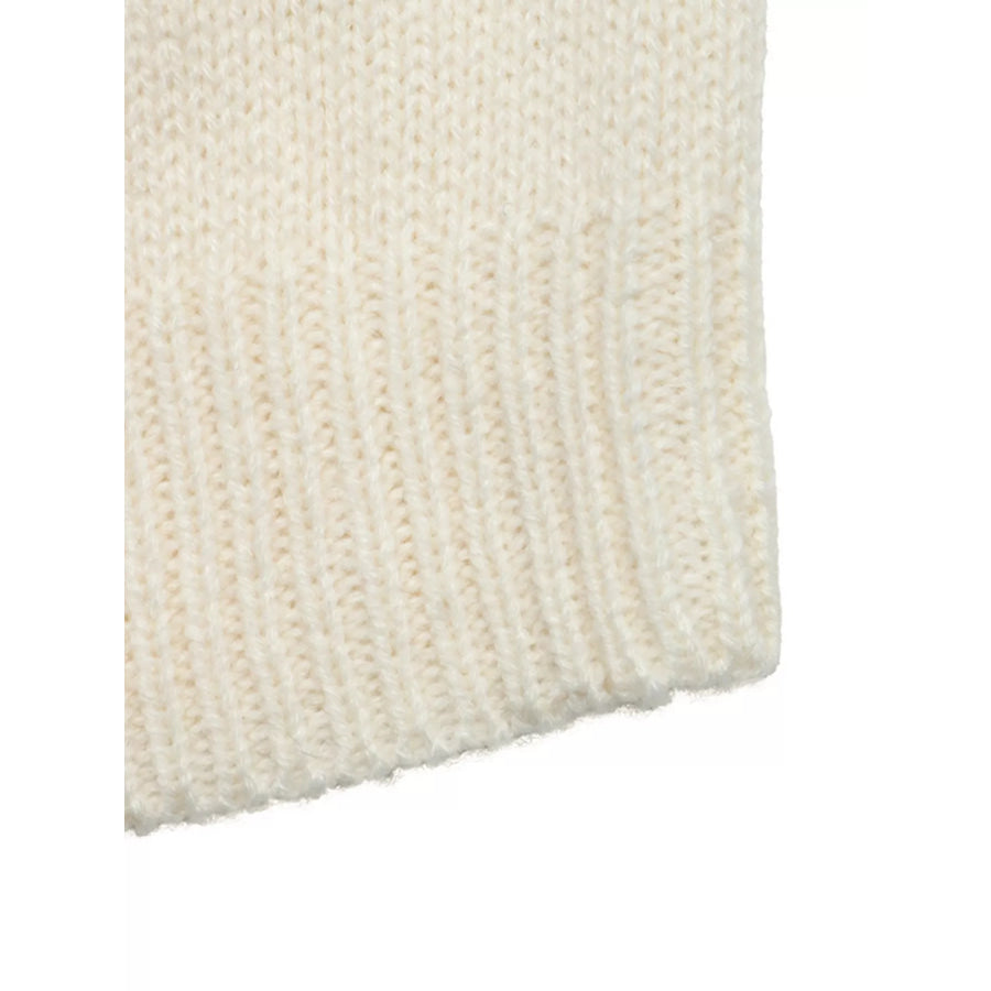 Chinese Knot Button Cardigan with Contrast Side Stripes Apparel and Accessories