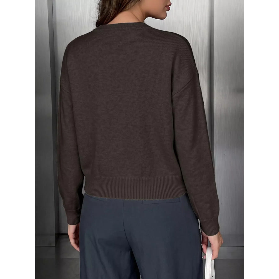Chinese-Style Button Knit Cardigan Apparel and Accessories