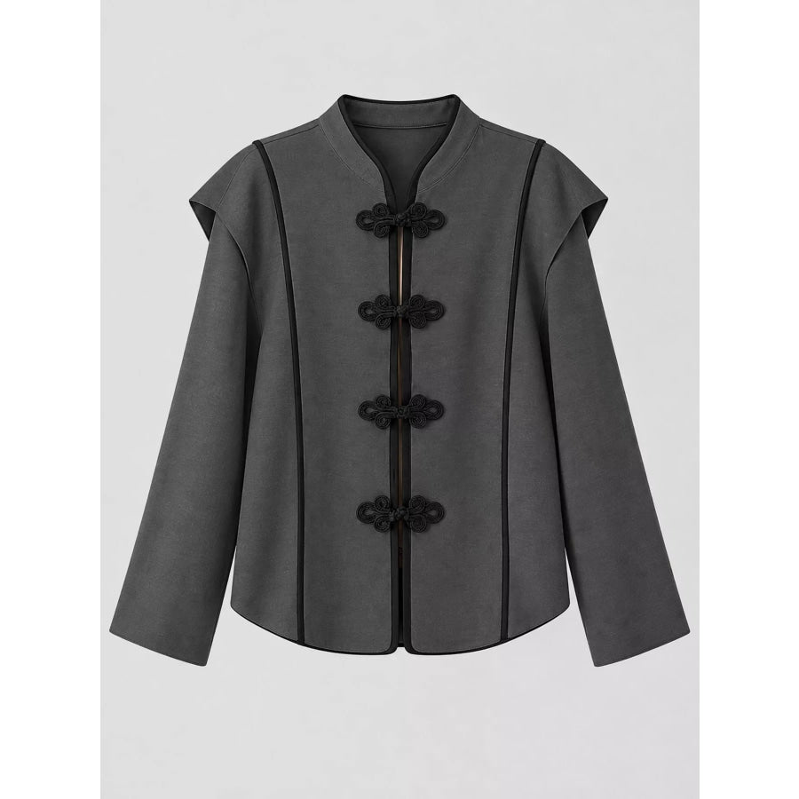 Chinese-Style Mandarin Collar Blouse Apparel and Accessories