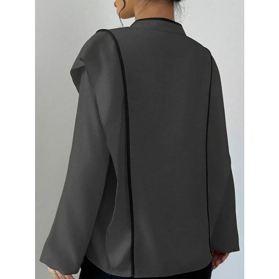 Chinese-Style Mandarin Collar Blouse Apparel and Accessories