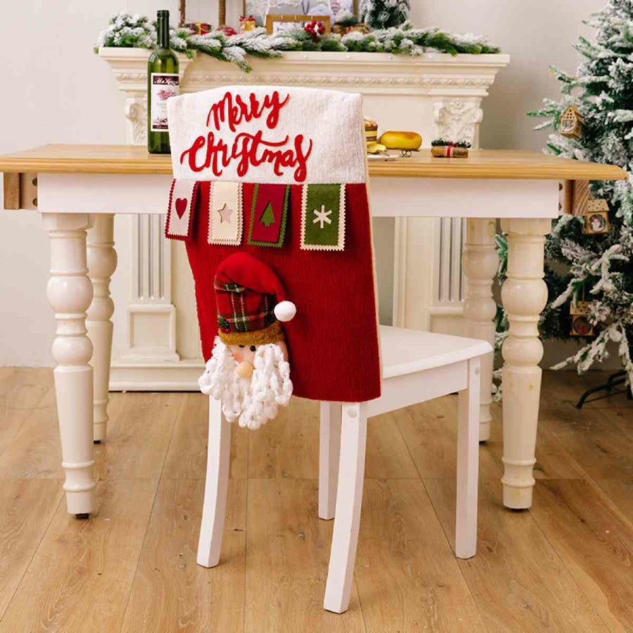 Christmas Chair Cover Deep Red / One Size