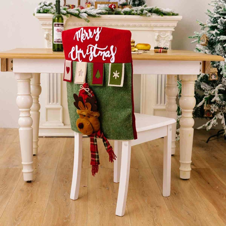 Christmas Chair Cover Green / One Size