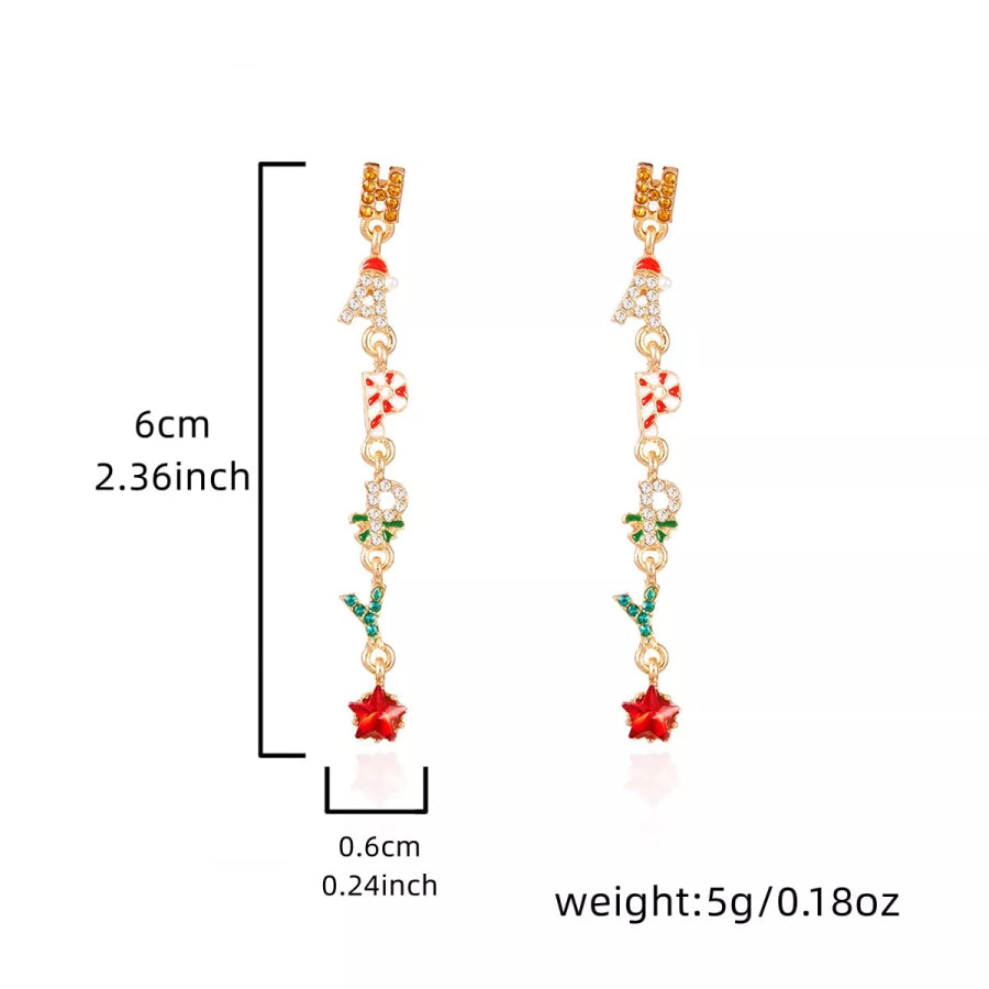 Christmas Dangle Earrings Apparel and Accessories