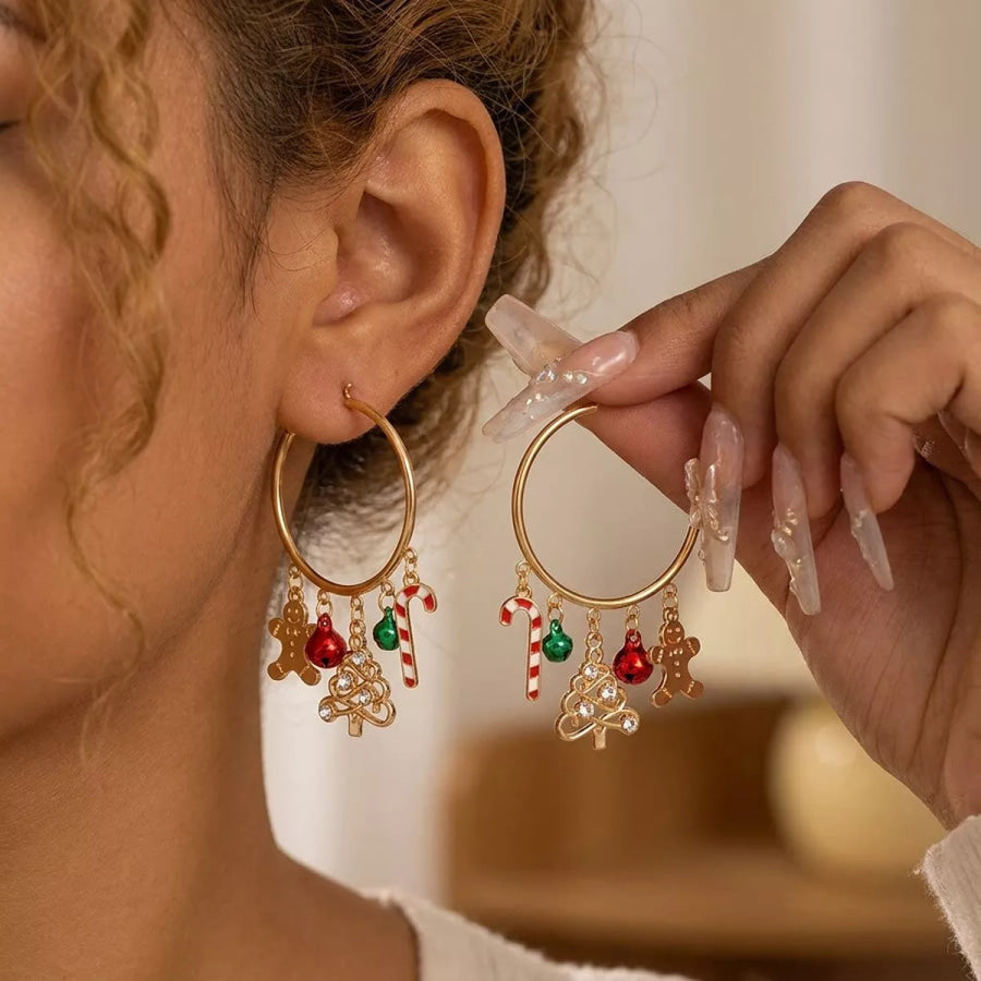 Christmas Dangle Earrings Style A / onesize Apparel and Accessories