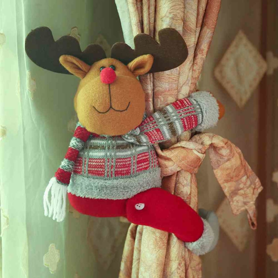 Christmas Doll Curtain Ornament Reindeer / One Size