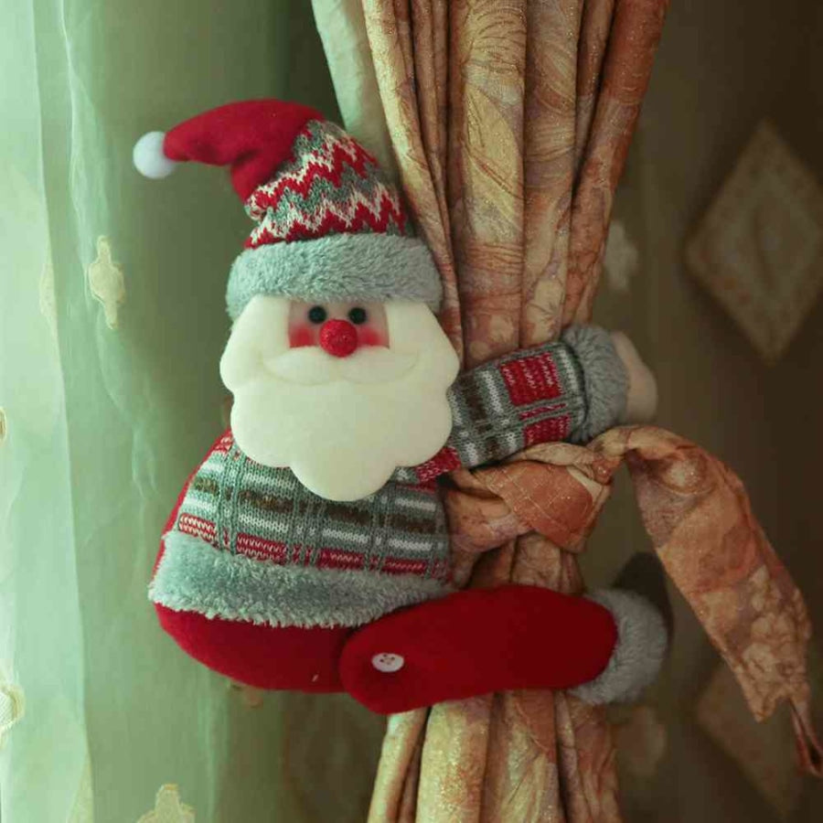 Christmas Doll Curtain Ornament Santa / One Size