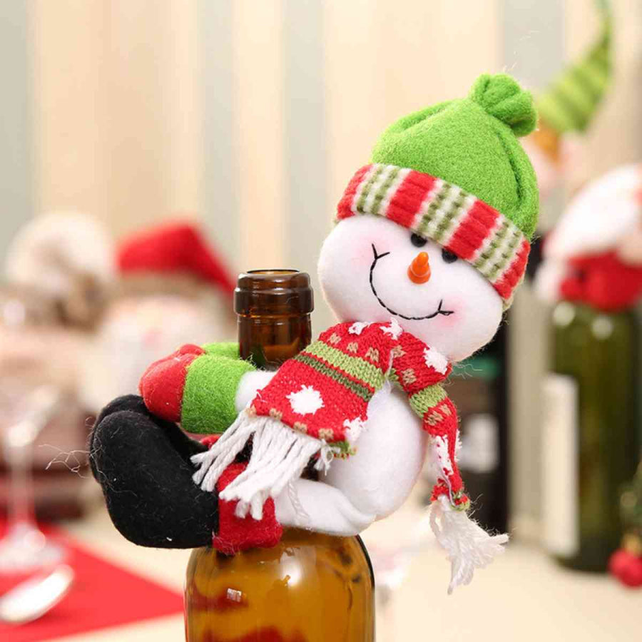 Christmas Doll Wine Bottle Decoration Style B / One Size