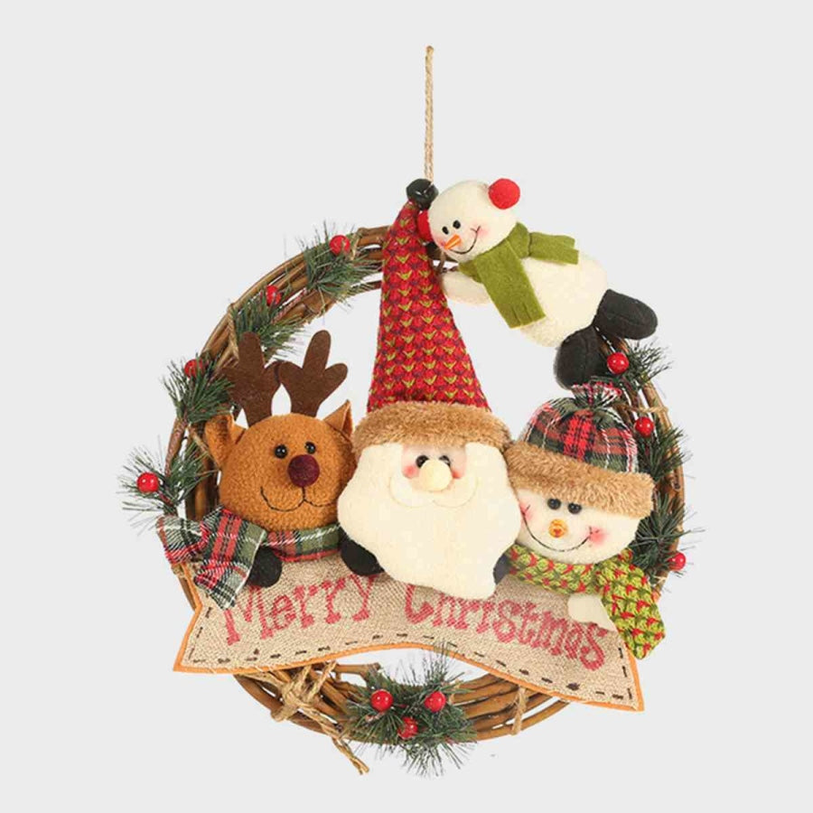 Christmas Doll Wreath Ornament Style A / One Size