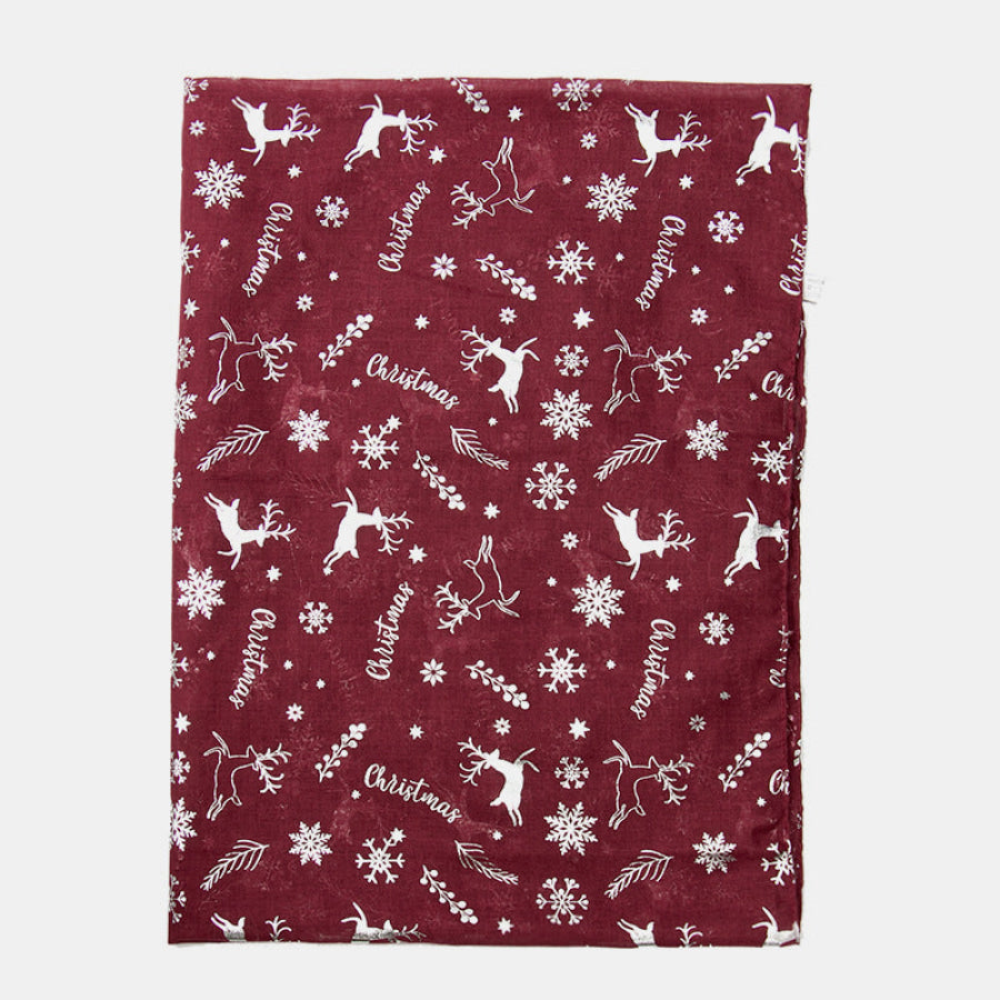 Christmas Element Polyester Scarf Apparel and Accessories