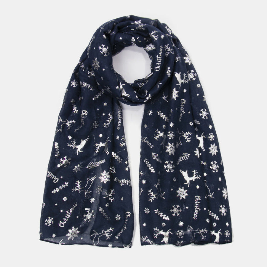 Christmas Element Polyester Scarf Apparel and Accessories