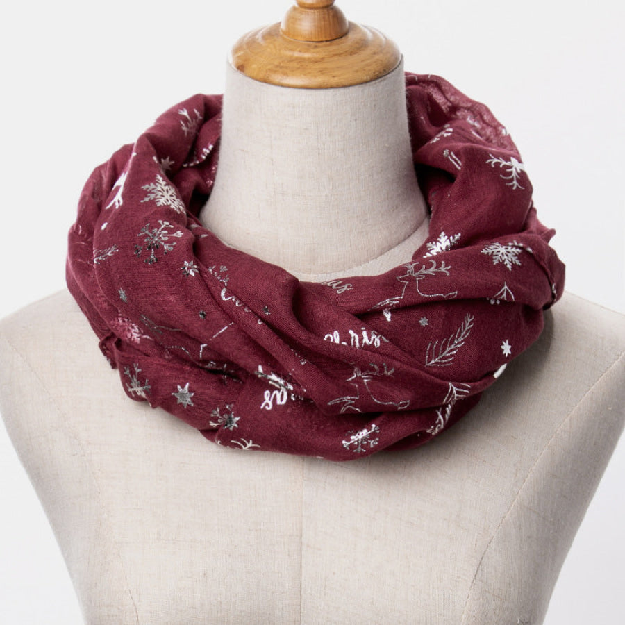 Christmas Element Polyester Scarf Apparel and Accessories