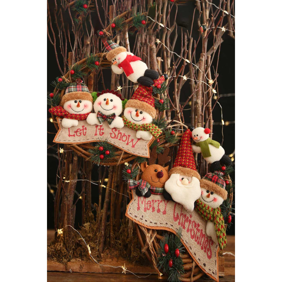 Christmas Element Rattan Wreath Ornaments Apparel and Accessories