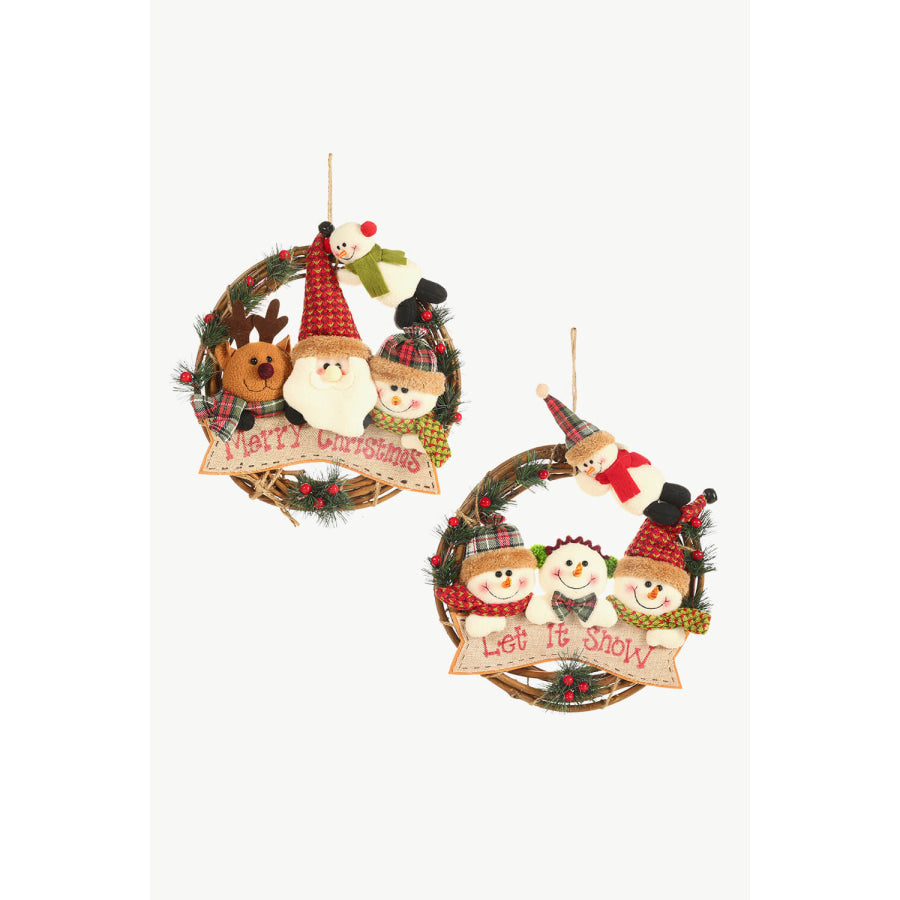 Christmas Element Rattan Wreath Ornaments Apparel and Accessories